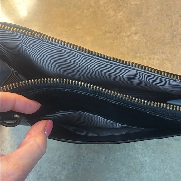 JOY Susan Elegant Black Leather Clutch - Picture 3 of 3